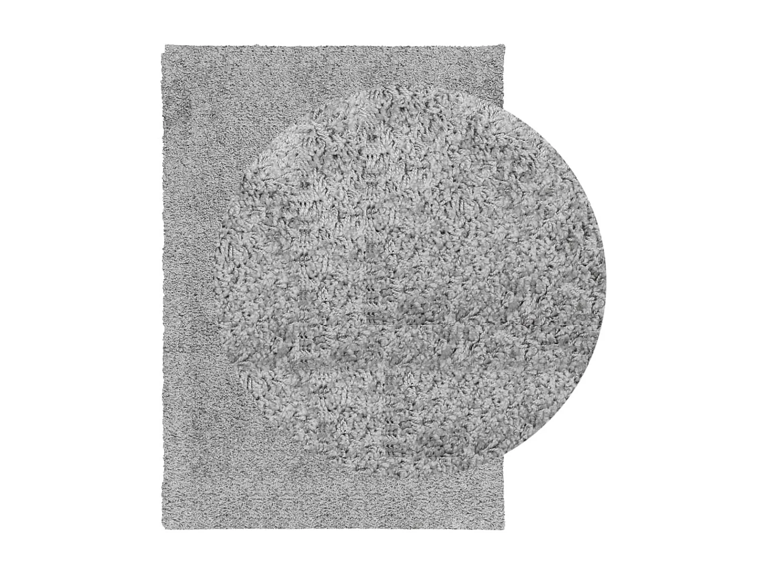 Tapis shaggy à poils longs moderne gris 160x230 cm