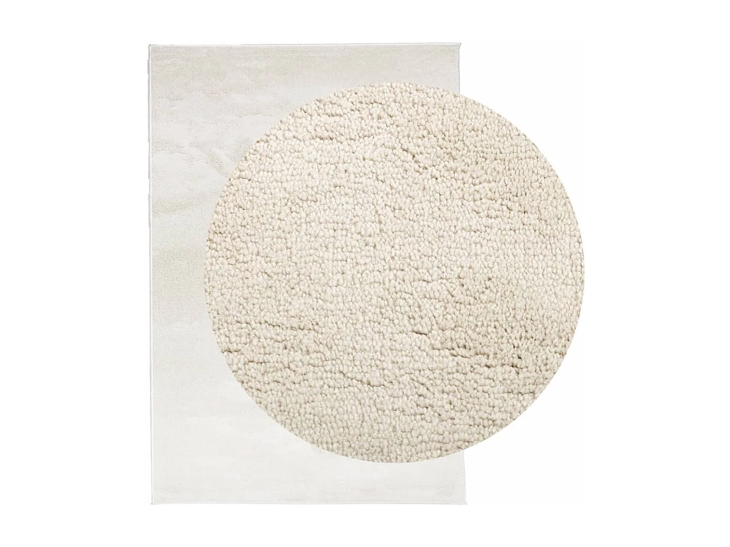 Tapis à poils courts beige 120x170 cm