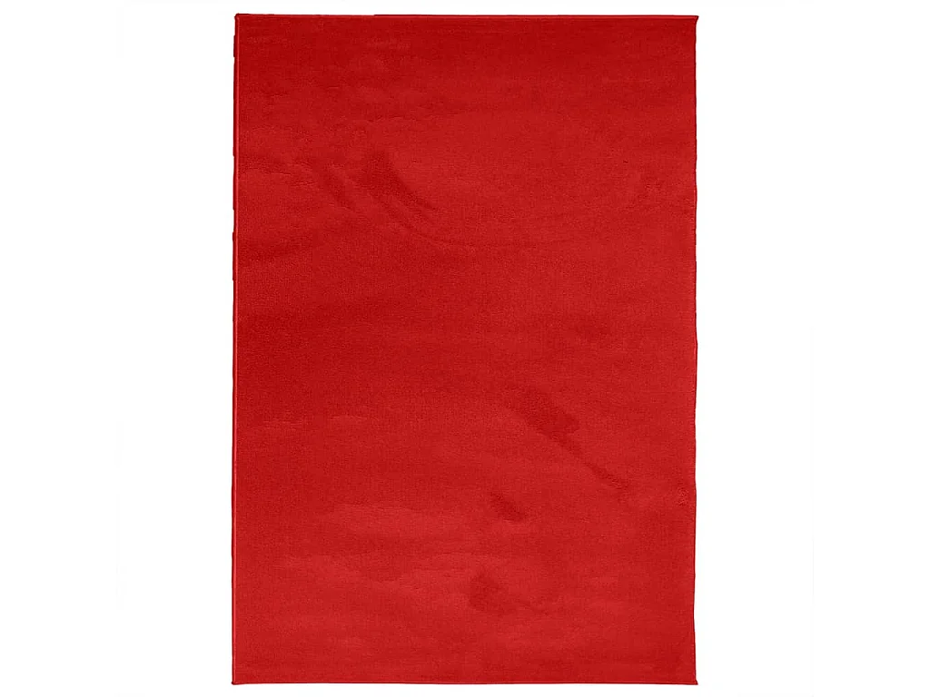 Tapis à poils courts rouge 140x200 cm