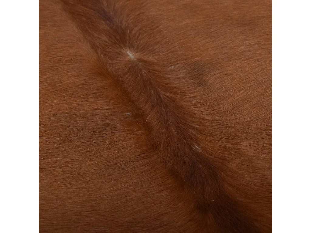 Tapis en peau de vache véritable marron et blanc 180x220 cm