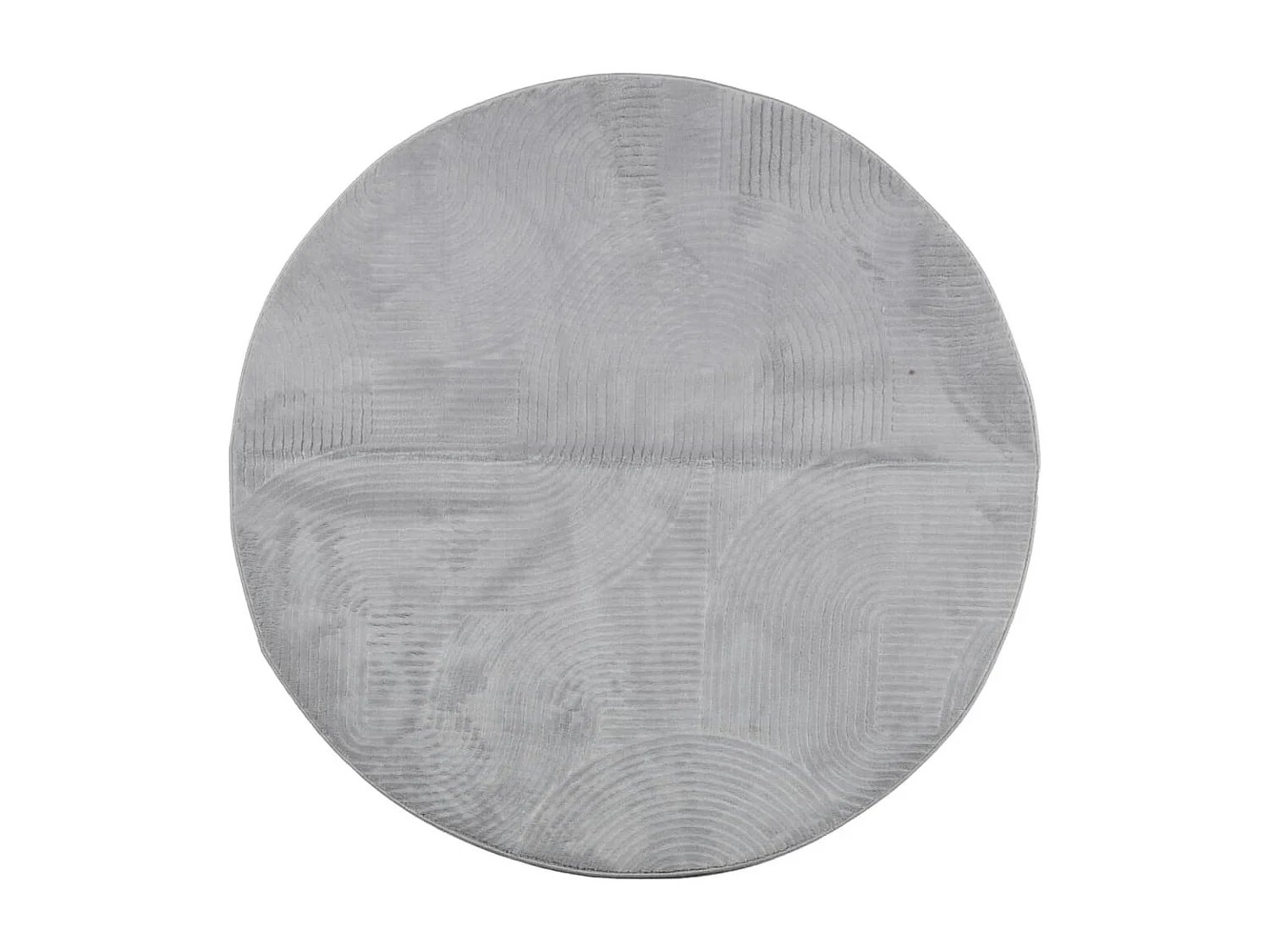 Alfombra de pelo corto look escandinavo IZA gris Ø 120 cm