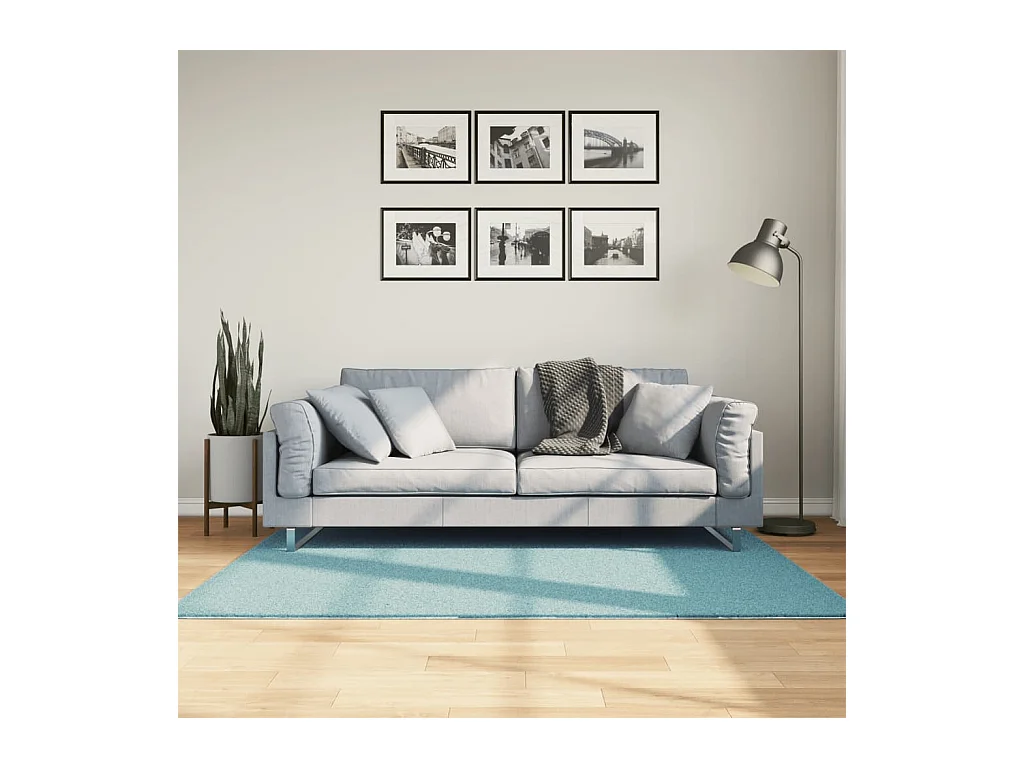 Tapis à poils courts vert 120x170 cm