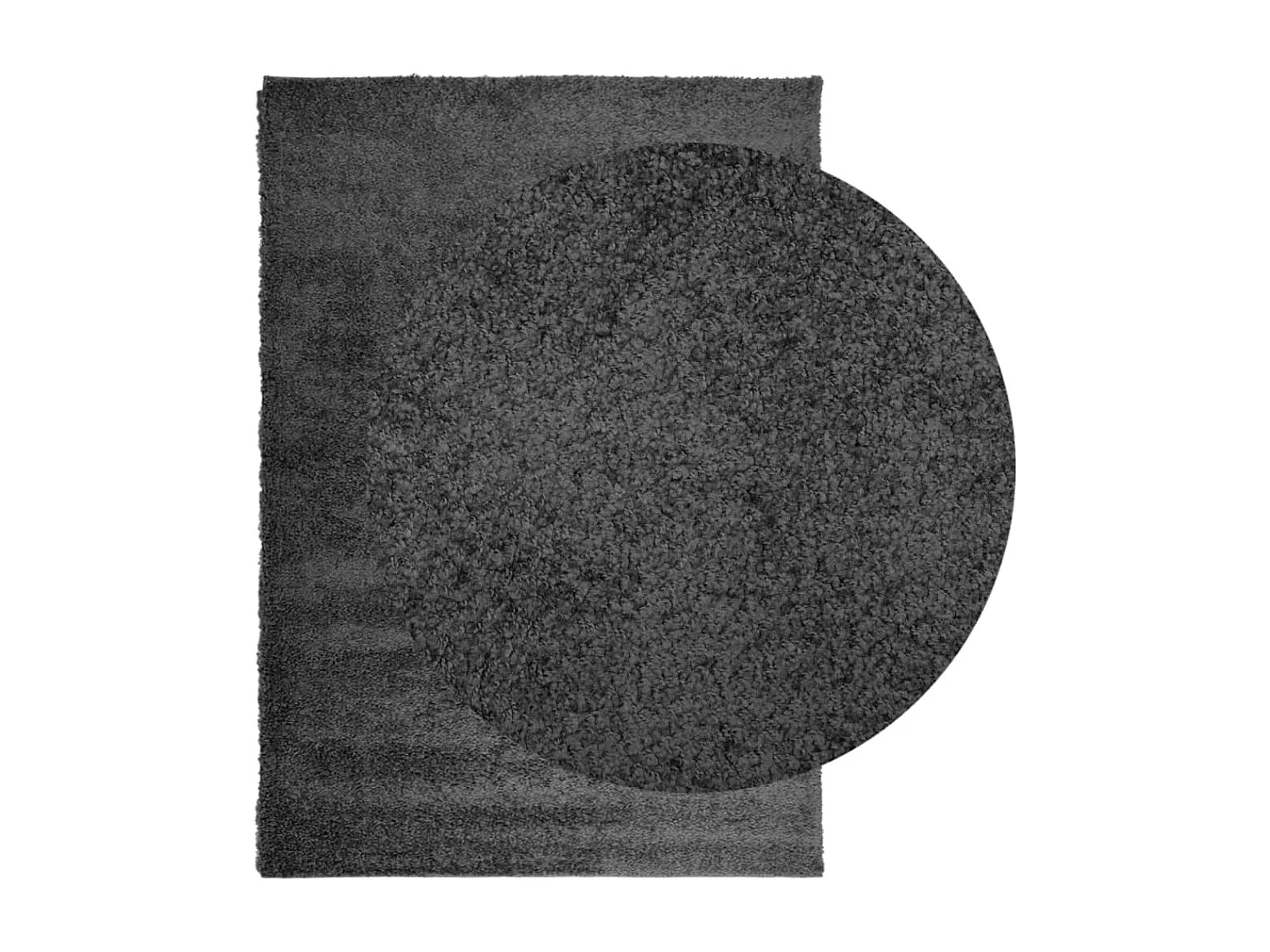 Tapis shaggy à poils longs moderne anthracite 120x170 cm