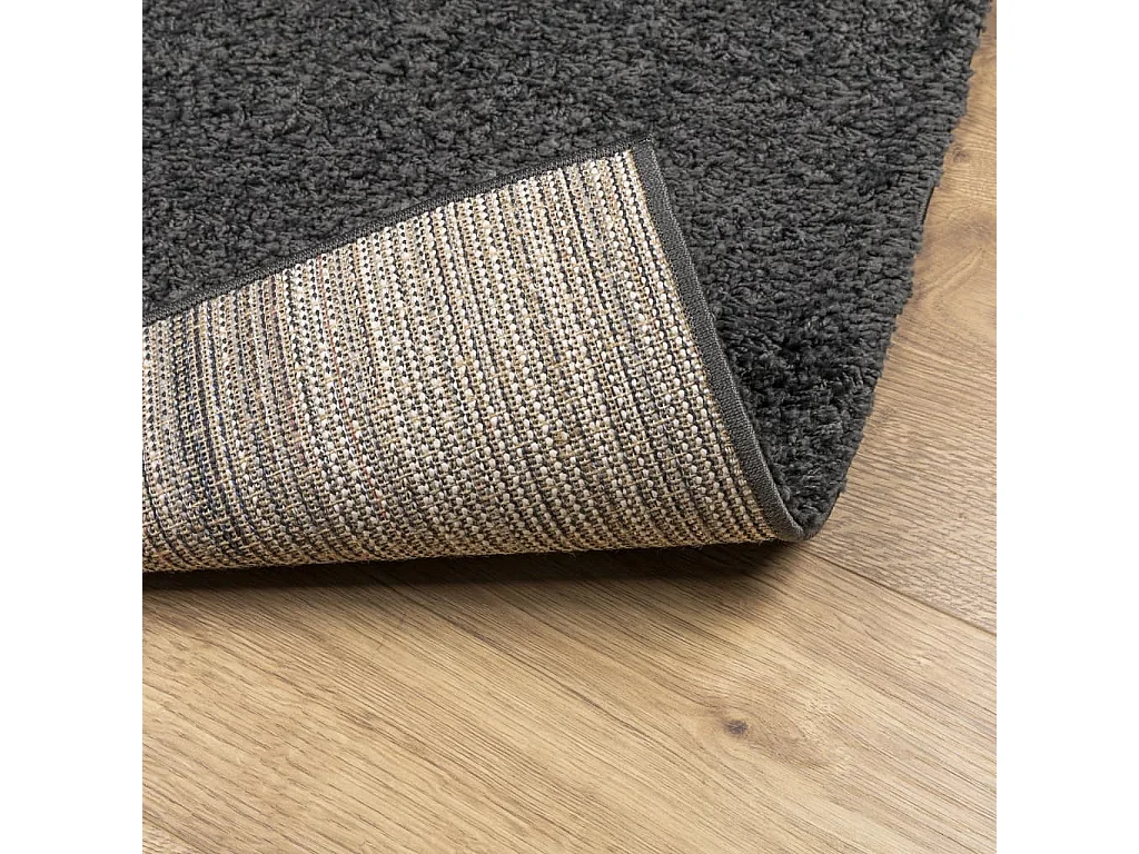 Tapis shaggy à poils longs moderne anthracite 120x170 cm