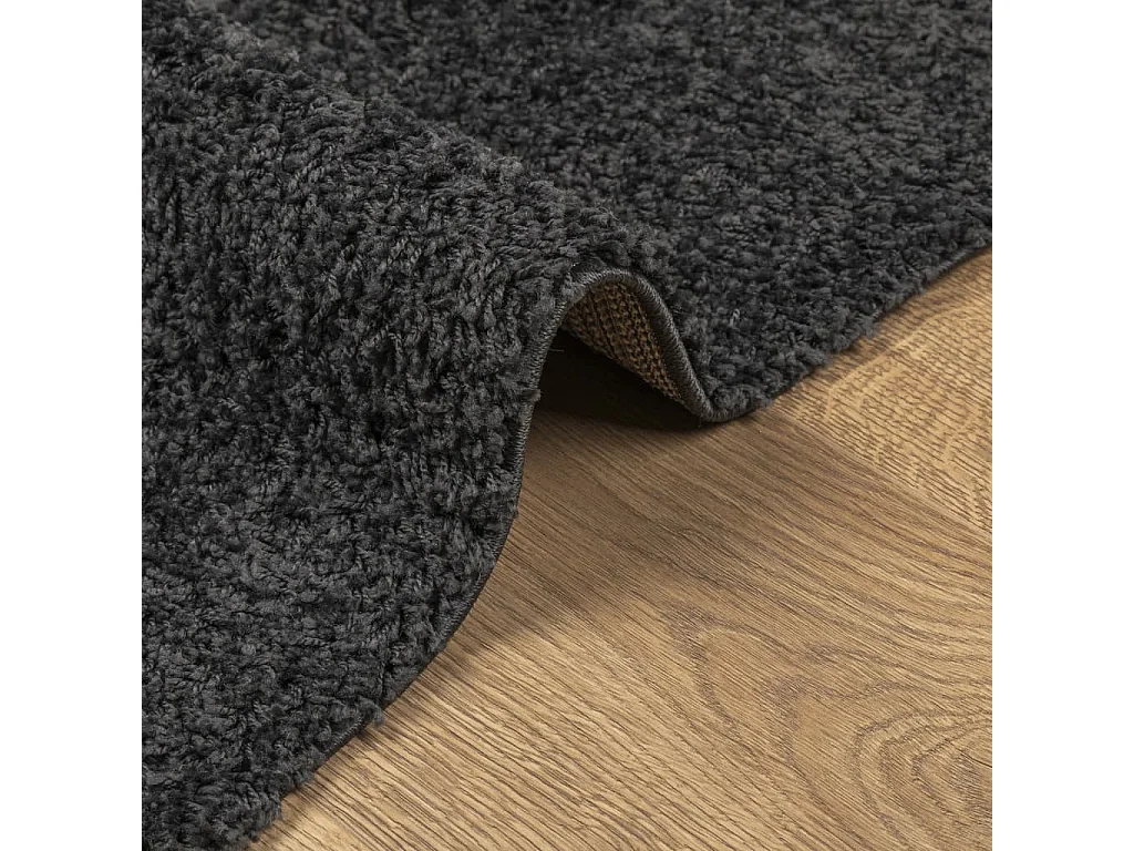 Tapis shaggy à poils longs moderne anthracite 120x170 cm