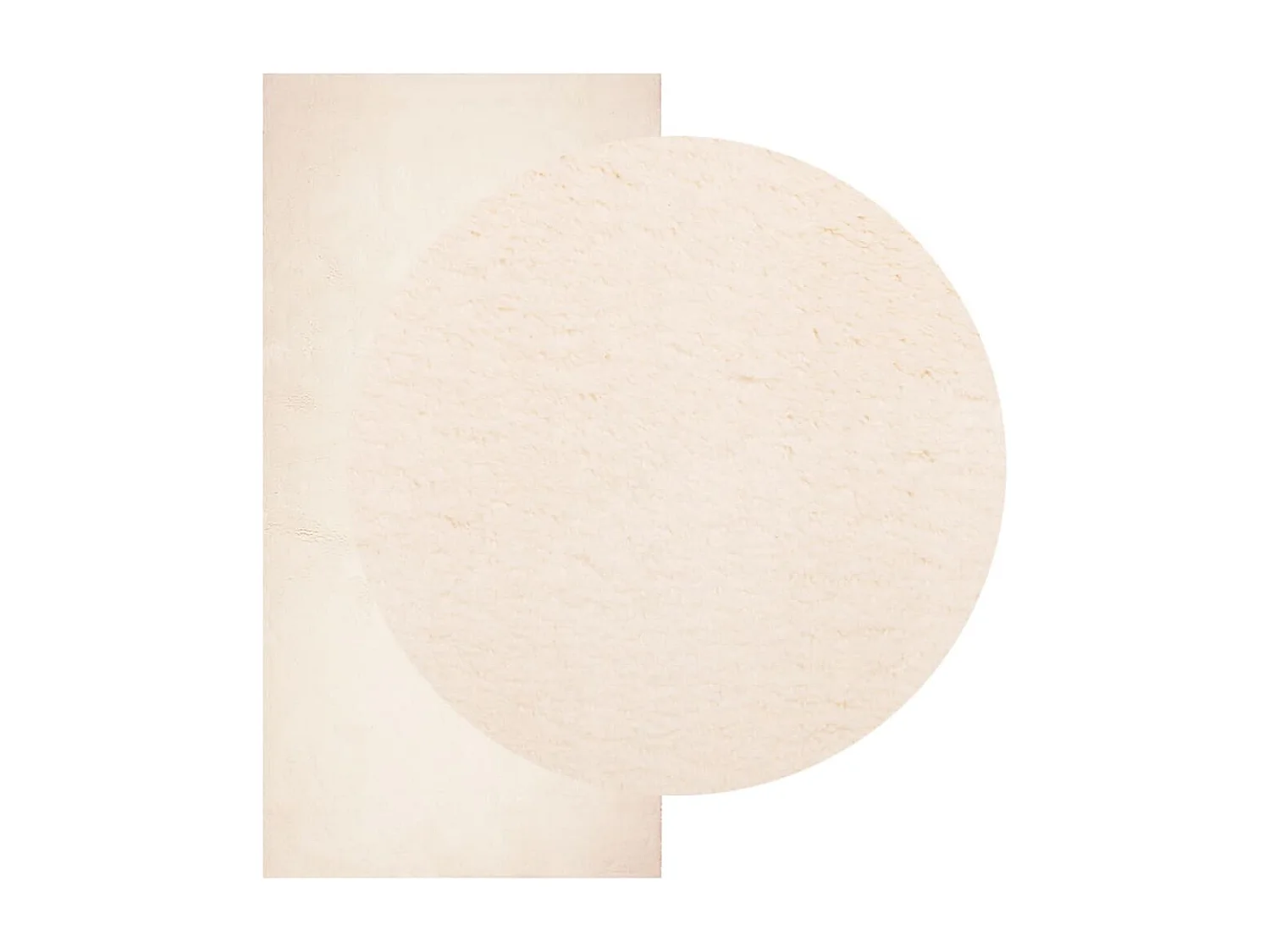 Tapis à poils courts doux et lavable beige 100x200 cm