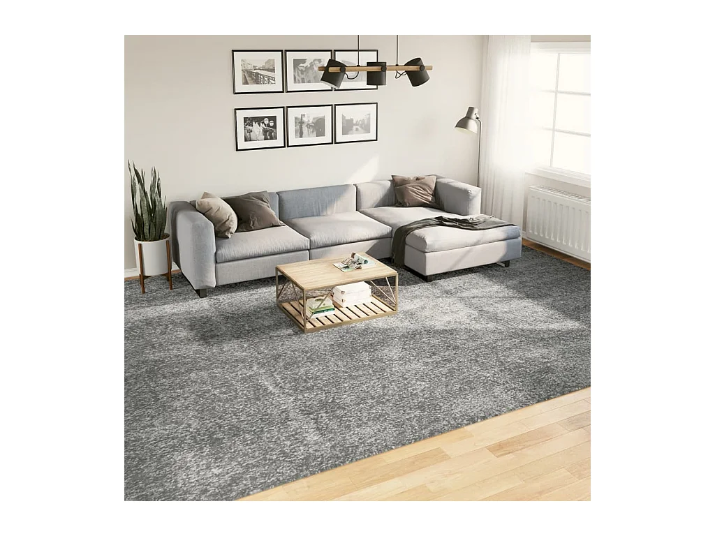 Tapis shaggy à poils longs moderne vert 300x400 cm