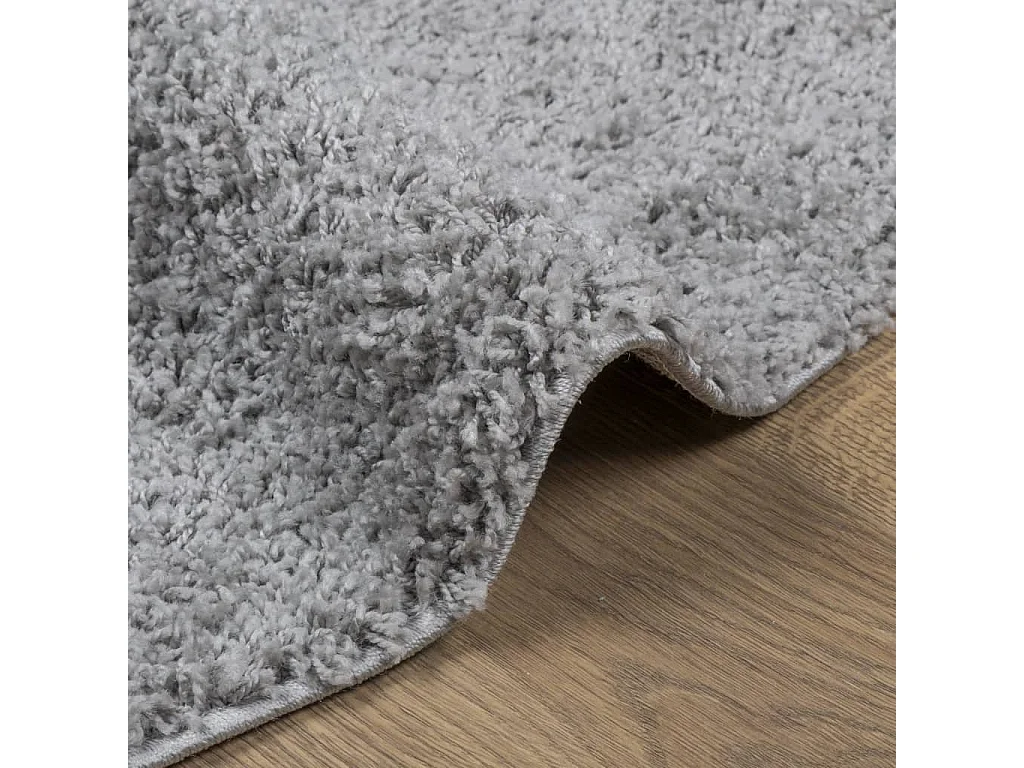 Tapete shaggy de pelo alto Ø 160 cm cinzento