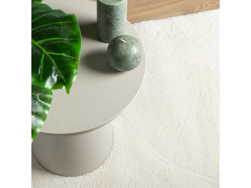 Tapete de pelo curto OVIEDO 160x230 cm creme