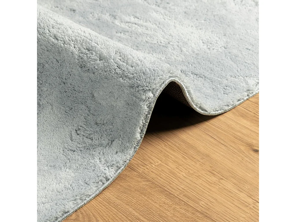 Tapis à poils courts doux et lavable bleu 240x340 cm