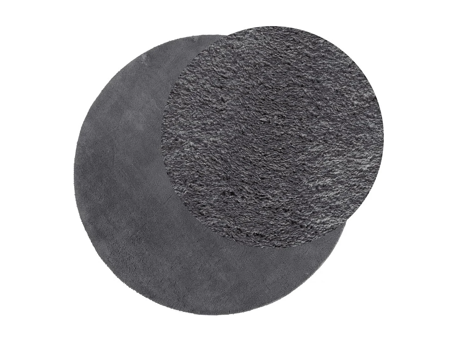 Tapis à poils courts doux et lavable anthracite ø 200 cm