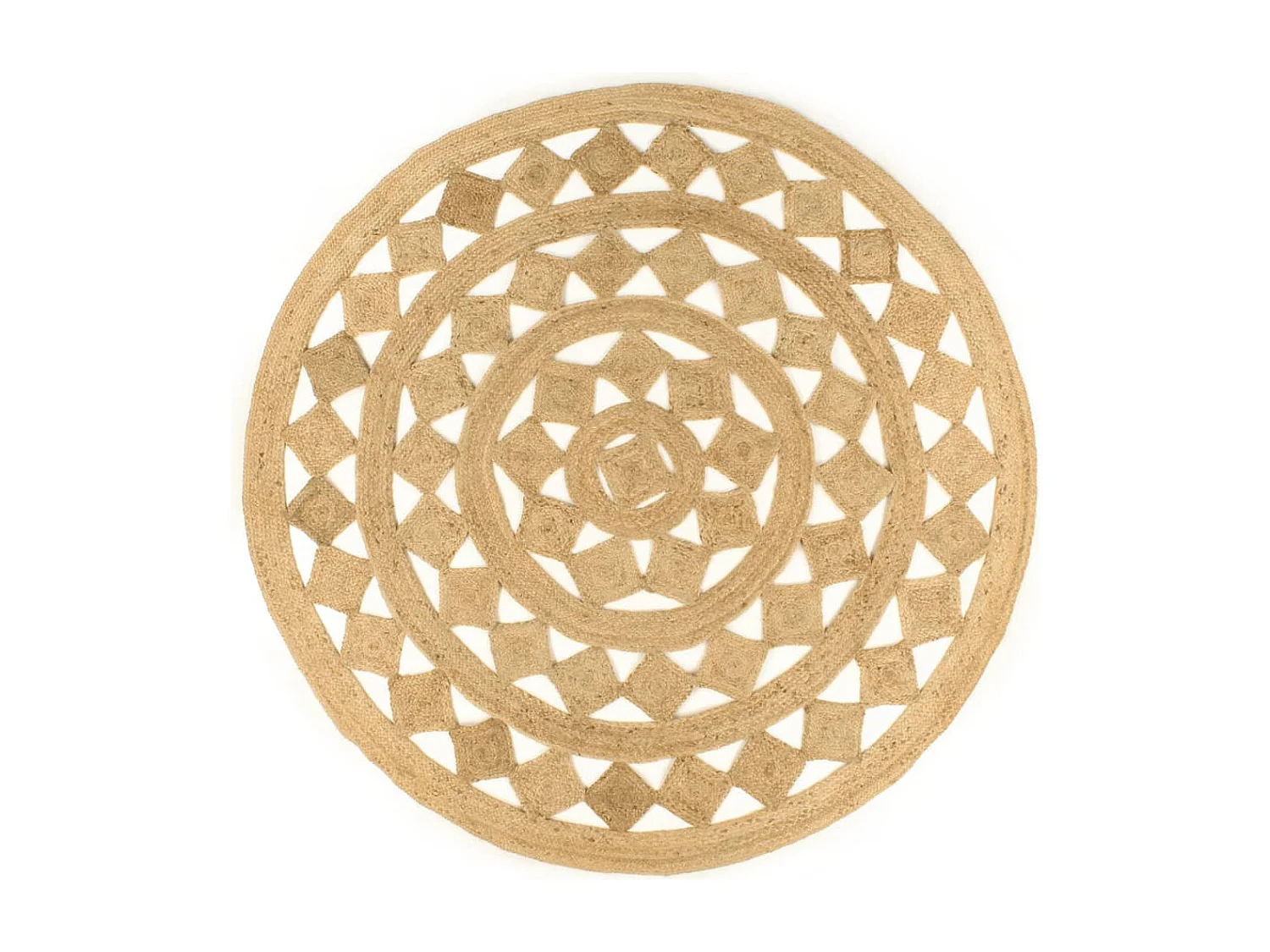 Tapete artesanal em juta trançada 240 cm