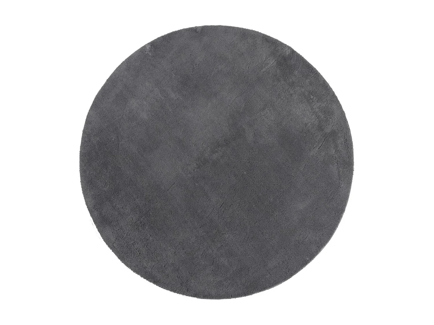 Tapis à poils courts doux et lavable anthracite ø 80 cm