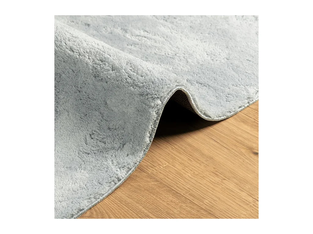 Tapete de pelo curto macio e lavável 80x250 cm azul
