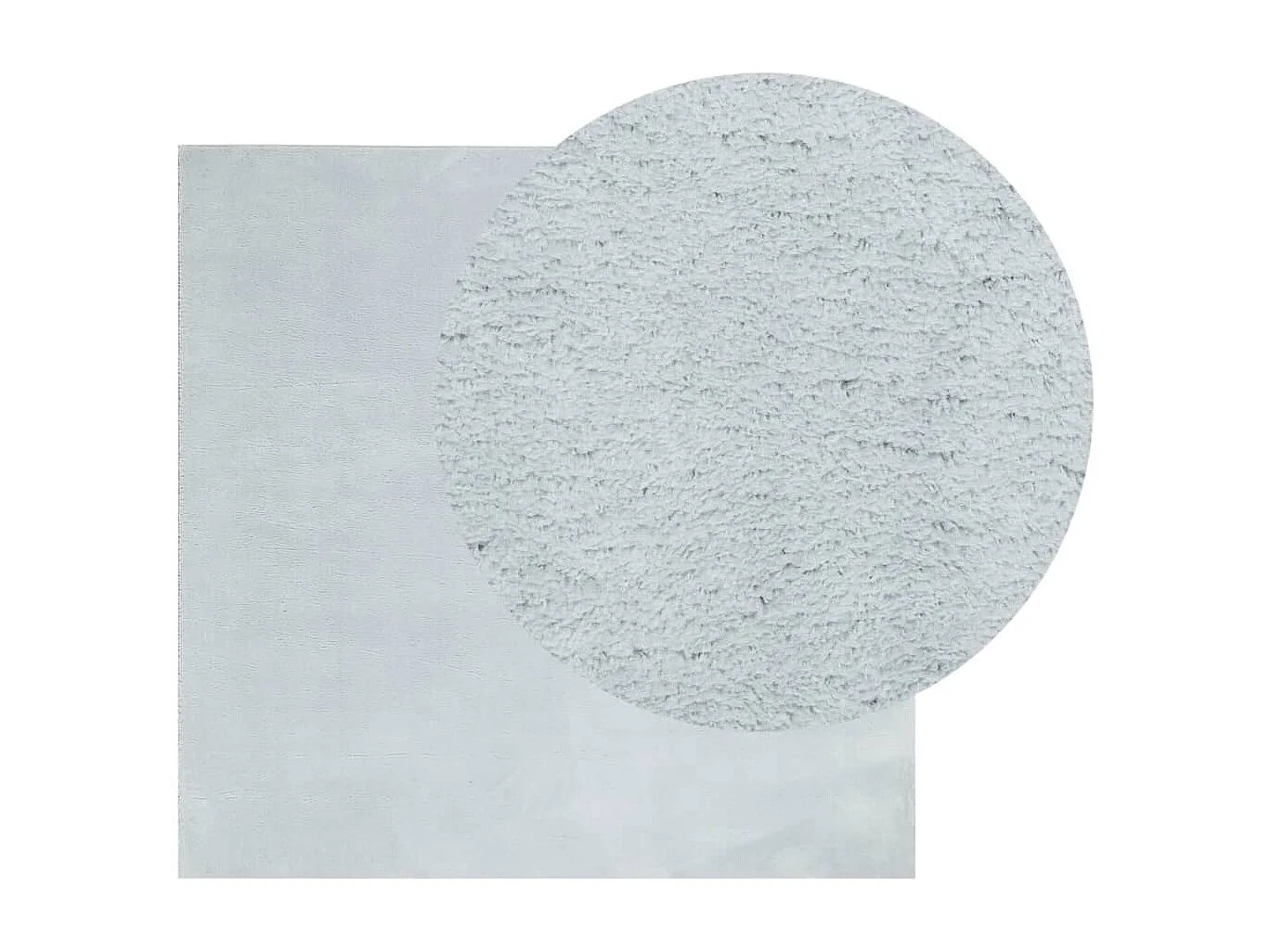 Tapete de pelo curto macio e lavável 160x160 cm azul