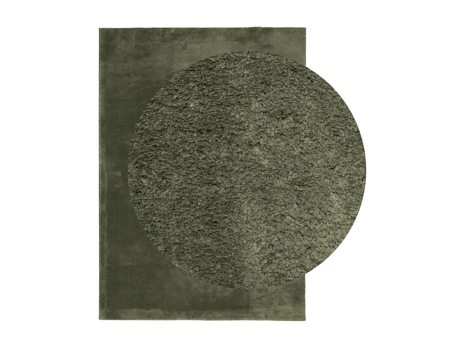 Alfombra pelo corto suave lavable HUARTE verde bosque 160x230cm