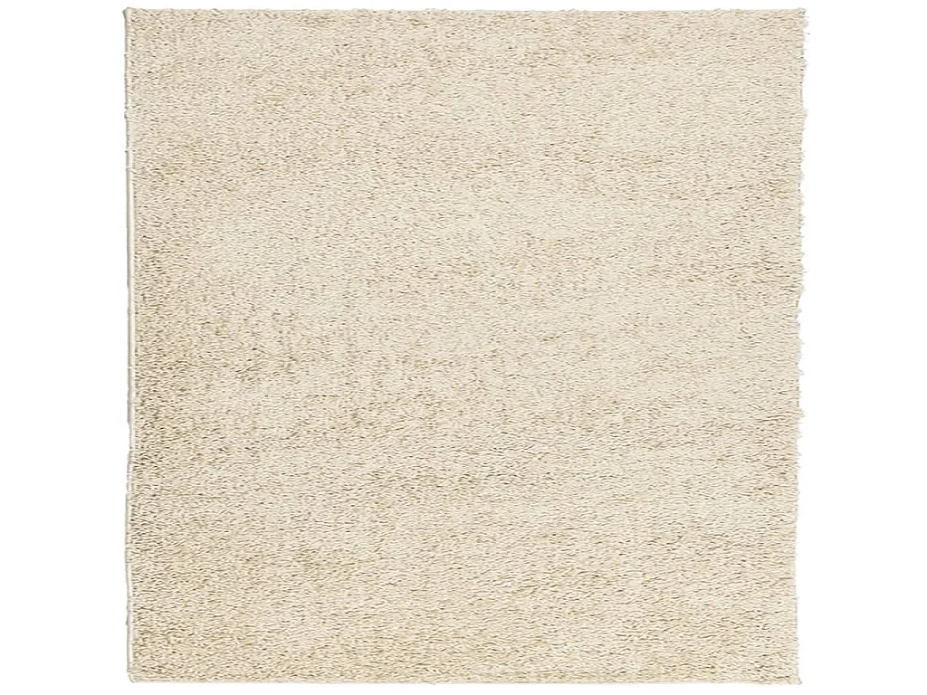 Tapis shaggy à poils longs moderne doré 160x160 cm