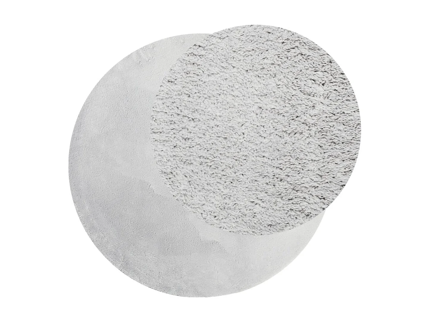 Tapis à poils courts doux et lavable gris ø 120 cm