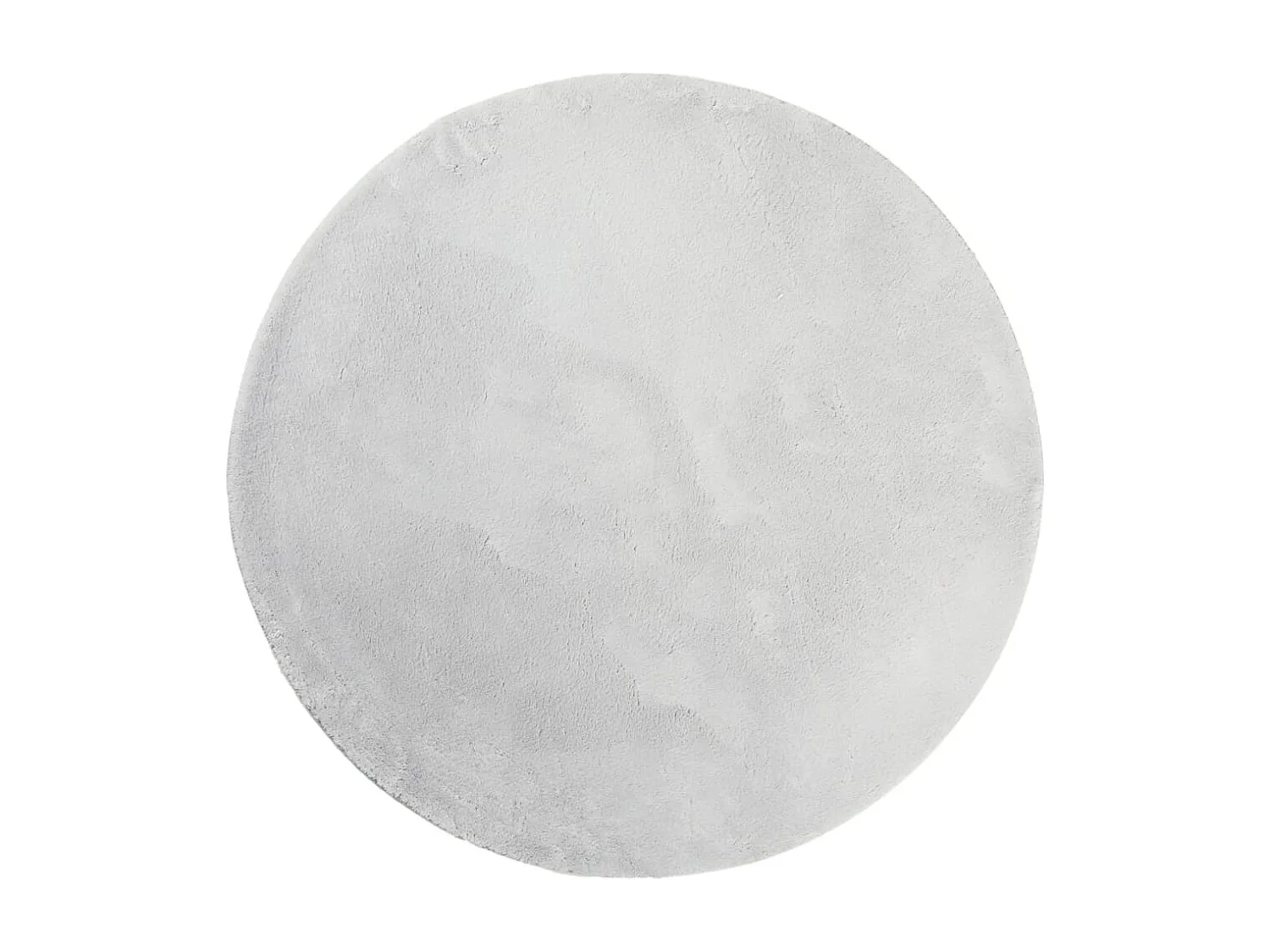 Alfombra de pelo corto suave lavable HUARTE gris Ø 120 cm