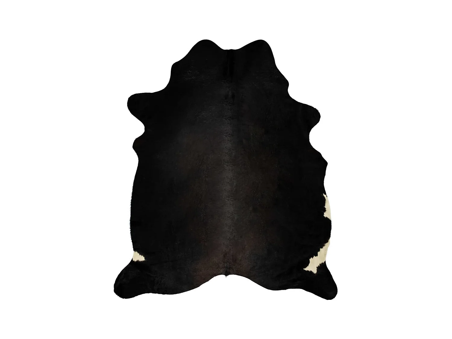 Tapis en peau de vache véritable noir 180x220 cm