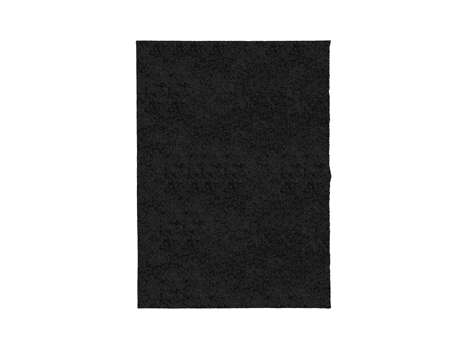 Tapis shaggy à poils longs moderne noir 140x200 cm