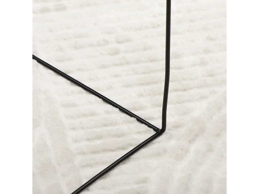 Alfombra de pelo corto look escandinavo IZA crema Ø 120 cm