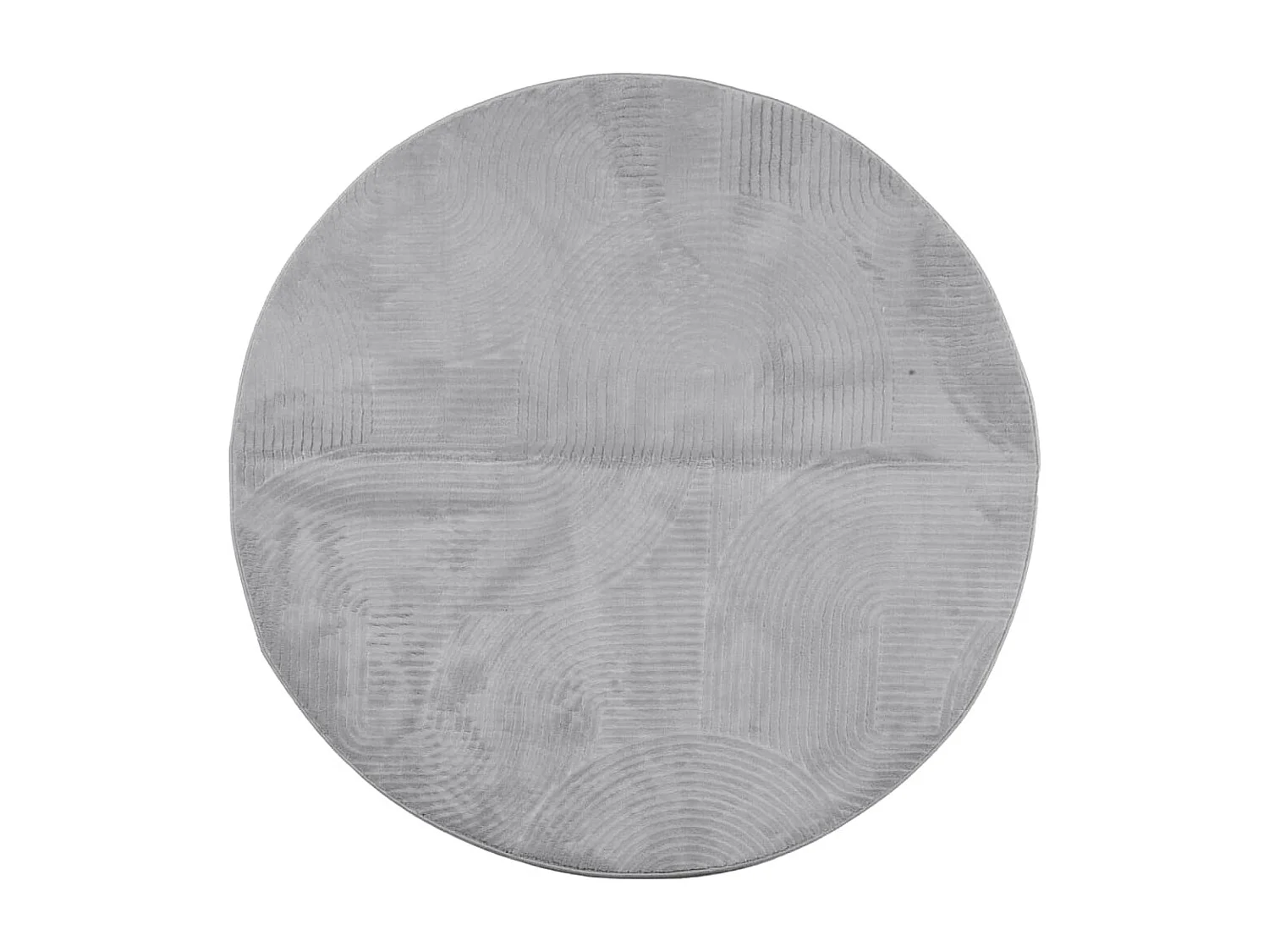 Tapis poils courts style scandinave gris ø 200 cm