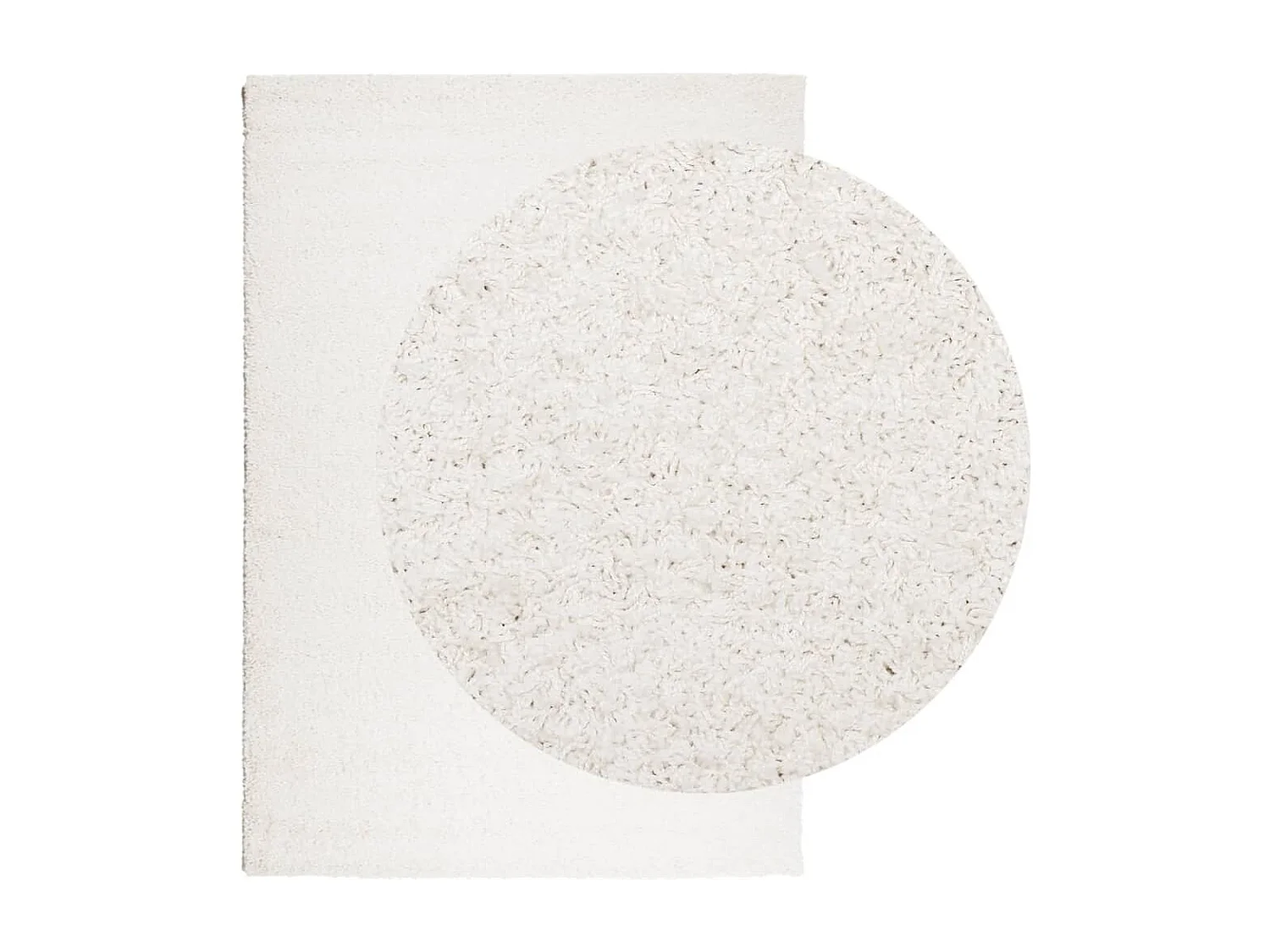 Alfombra de pelo largo moderna crema 160x230 cm