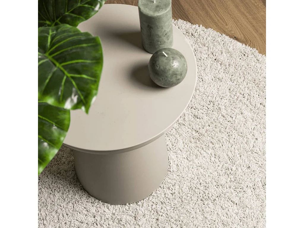 Alfombra de pelo largo moderna crema 160x230 cm