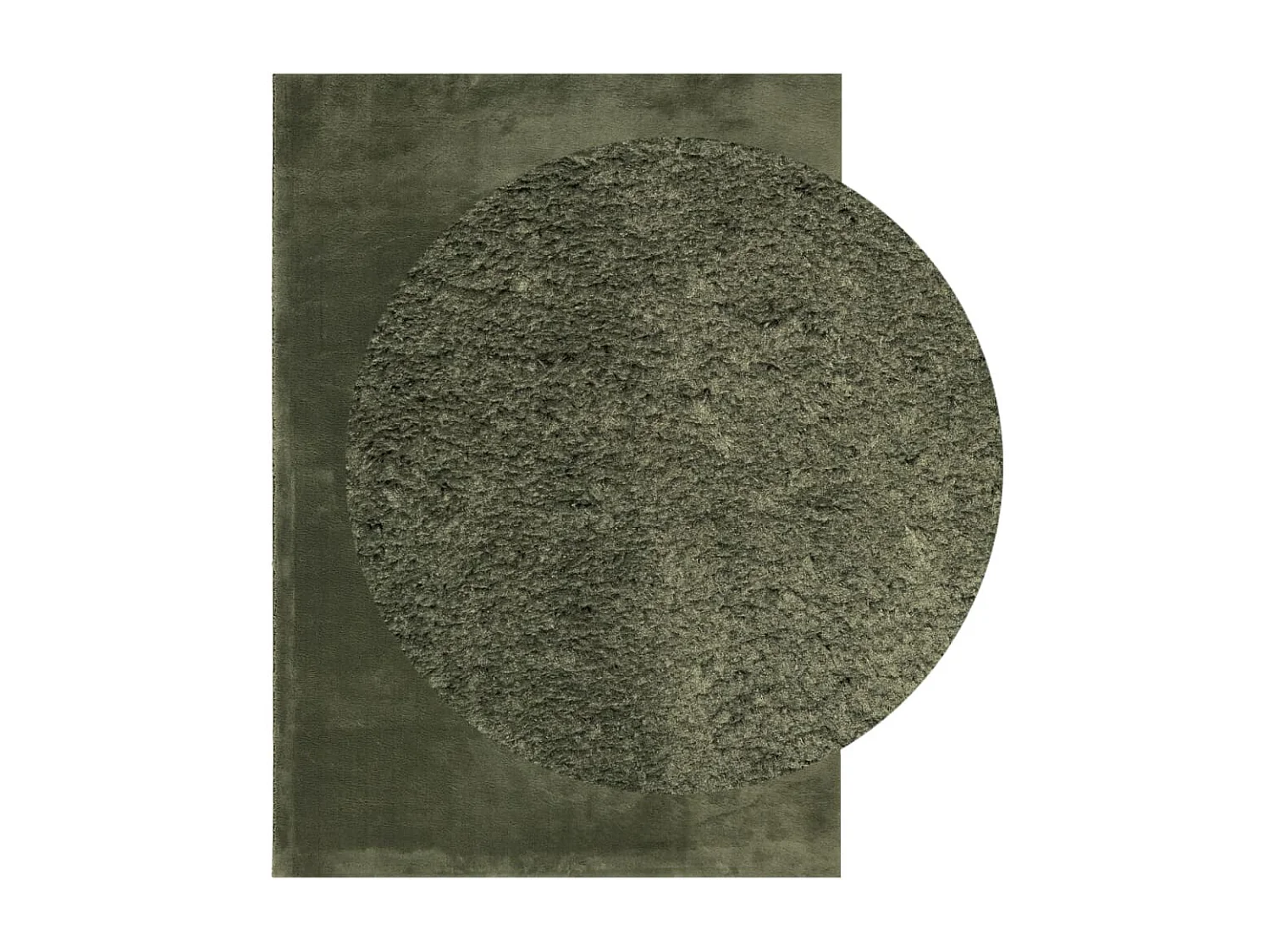 Tapete de pelo curto macio e lavável 240x340 cm verde-floresta