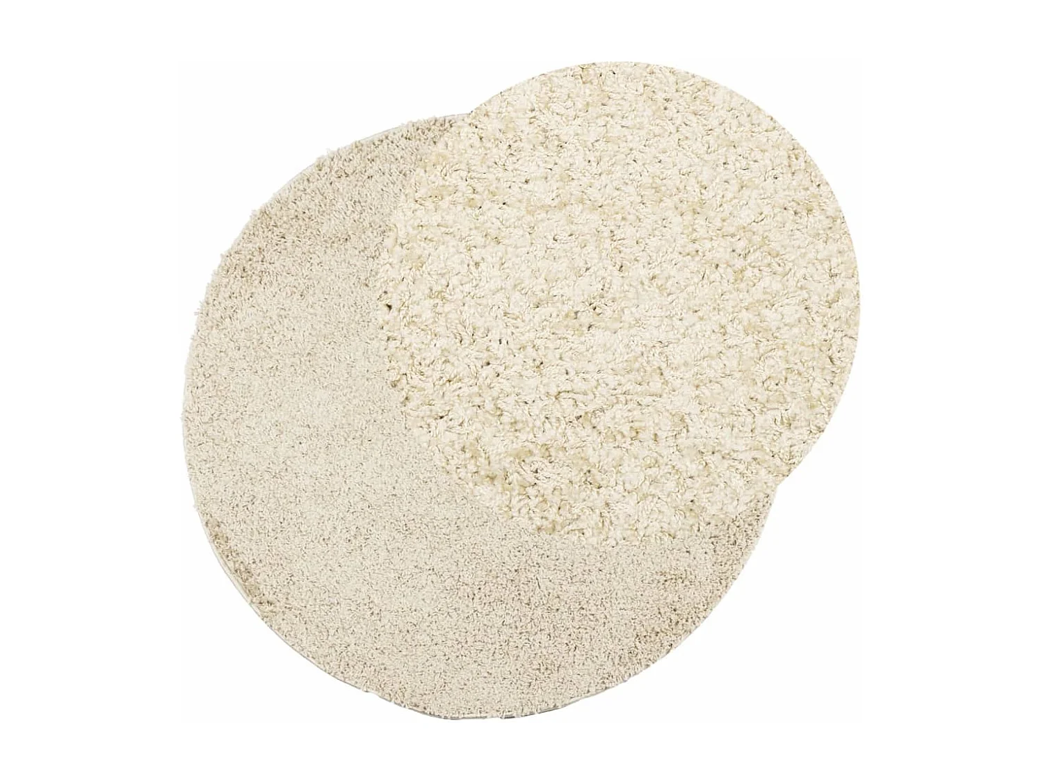 Tapis shaggy à poils longs moderne doré ø 240 cm