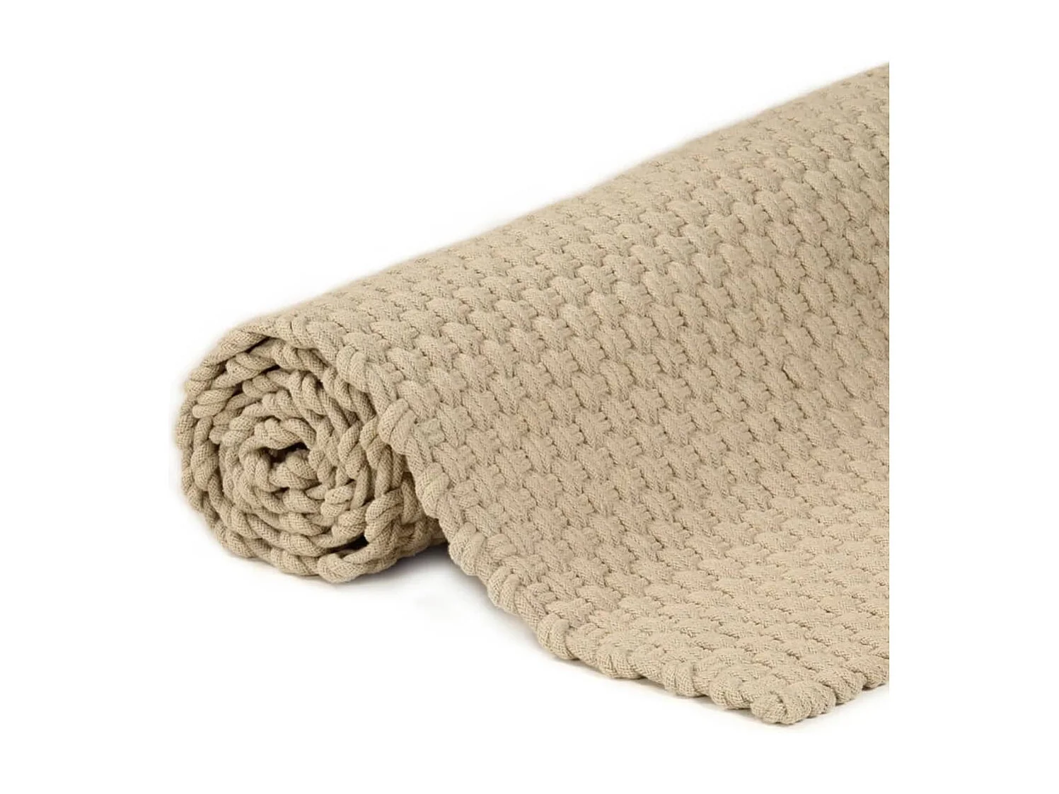 Tapis rectangulaire naturel 160x230 cm coton