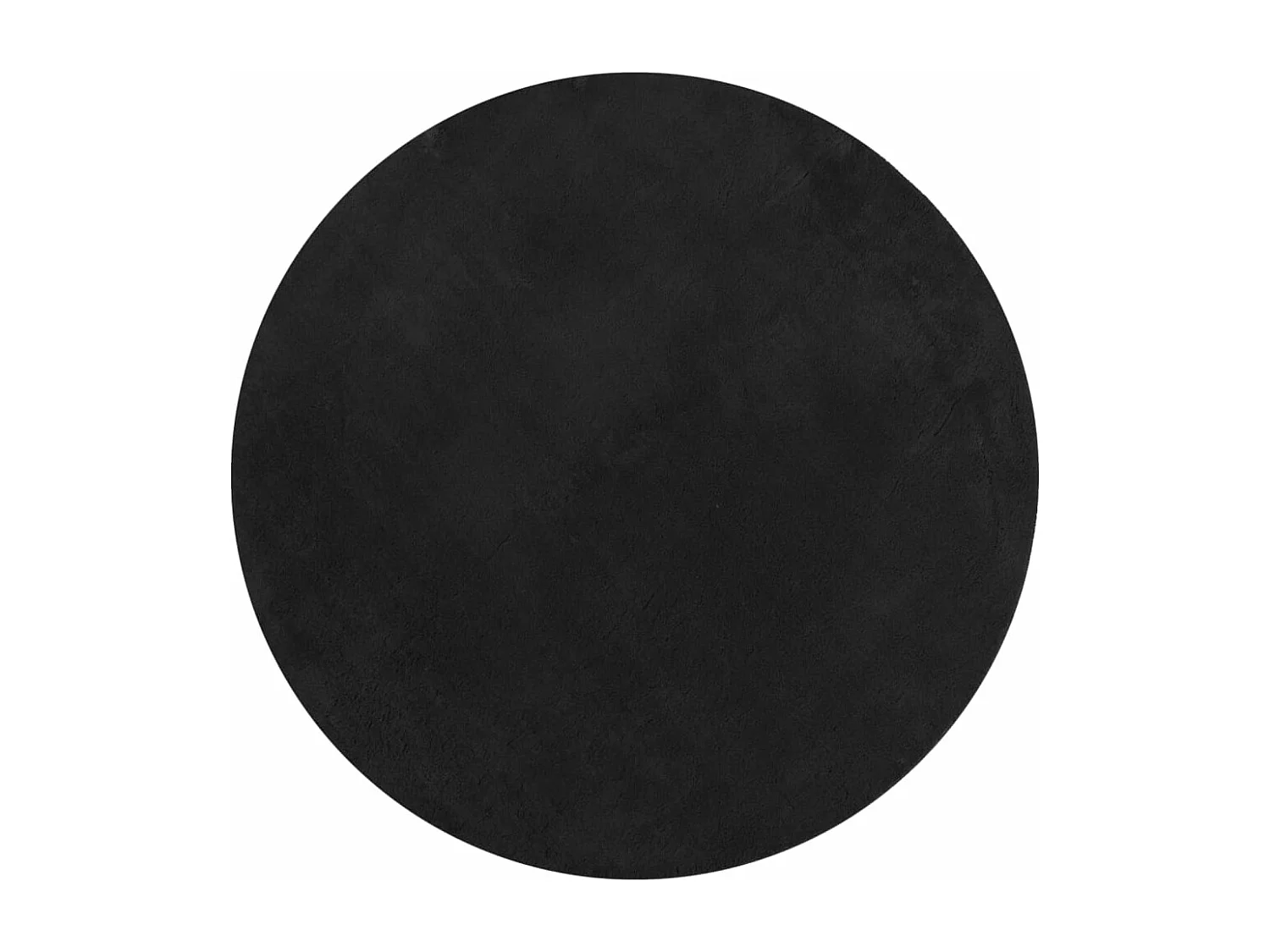 Alfombra de pelo corto suave lavable HUARTE negro Ø 160 cm