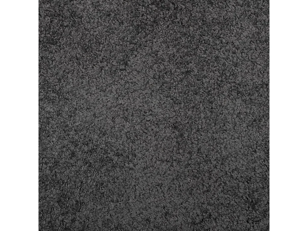 Tapis shaggy à poils longs moderne anthracite ø 80 cm