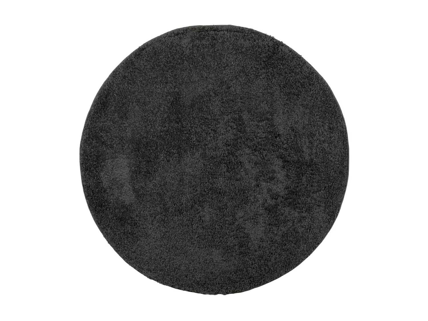 Tapis shaggy à poils longs moderne anthracite ø 80 cm