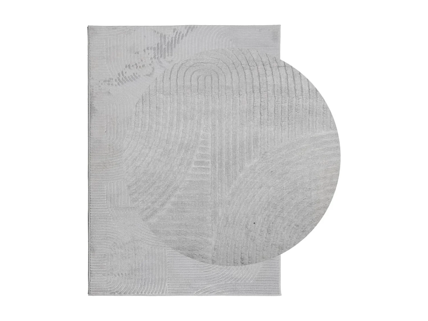 Tapis poils courts style scandinave gris 240x340 cm