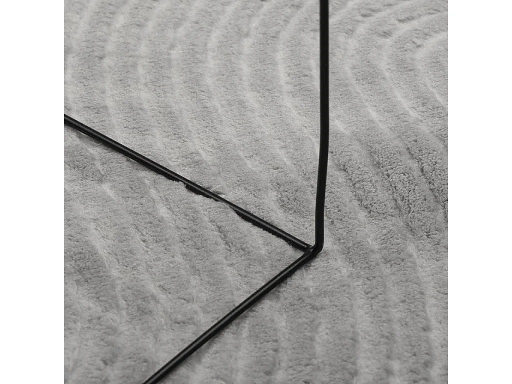 Tapis poils courts style scandinave gris 240x340 cm