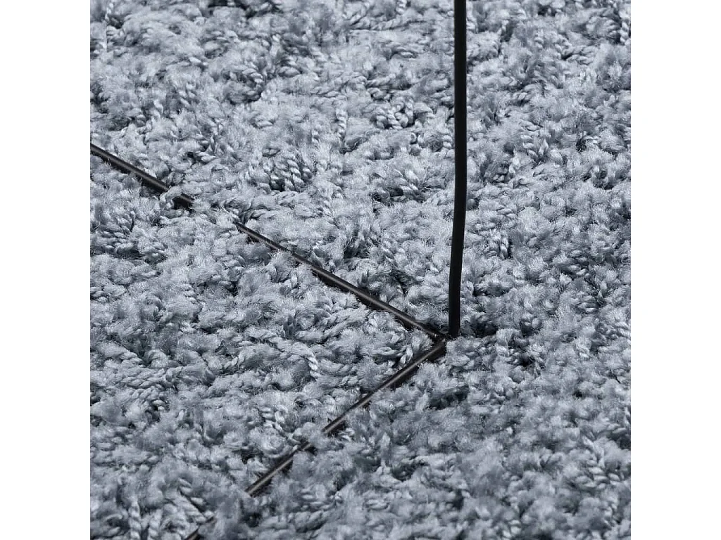 Alfombra de pelo largo moderna azul 140x200 cm