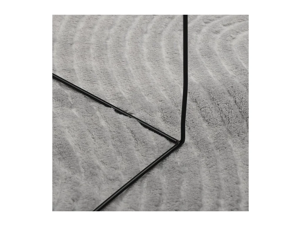 Tapis poils courts style scandinave gris 200x280 cm