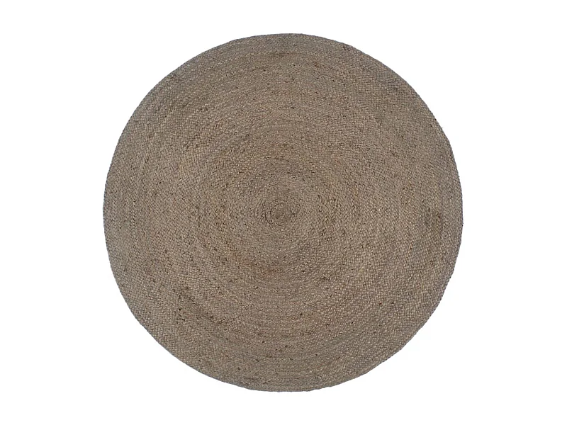 Tapis fait à la main jute rond 210 cm gris