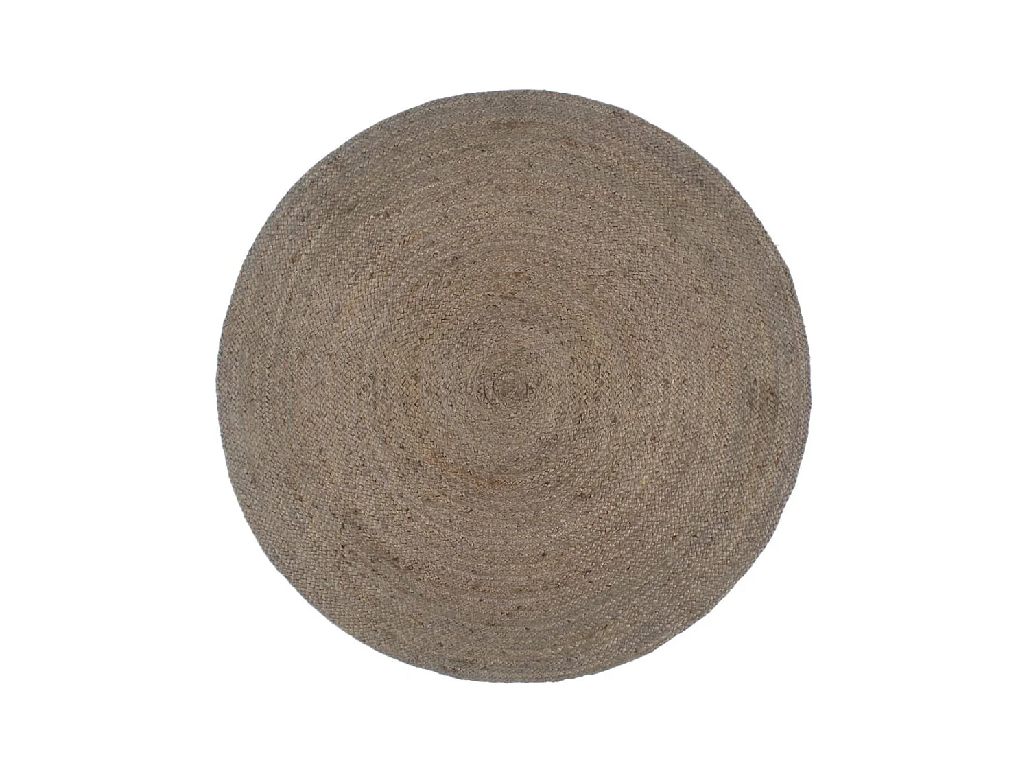 Alfombra de yute tejida a mano redonda gris 210 cm