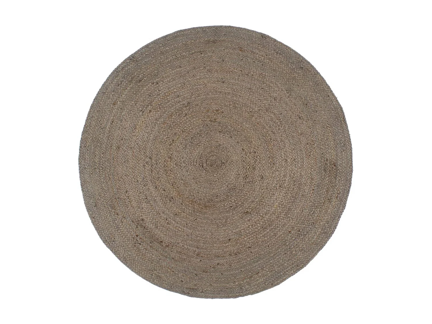Alfombra de yute tejida a mano redonda gris 210 cm