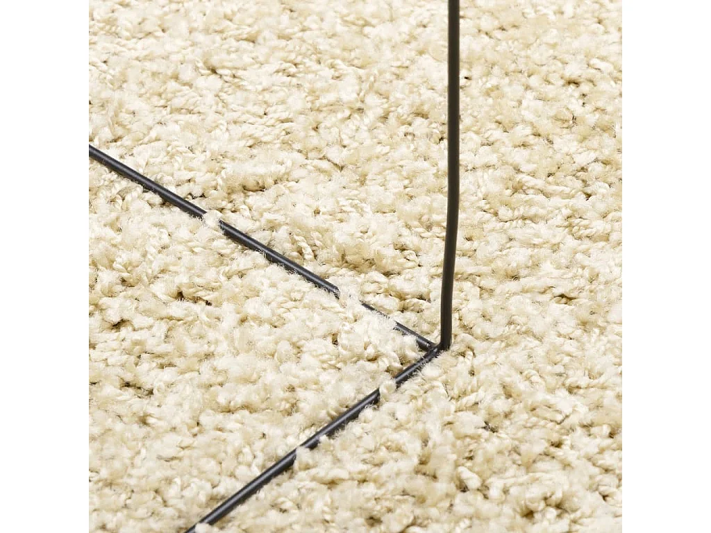 Tapis shaggy à poils longs moderne doré 60x110 cm