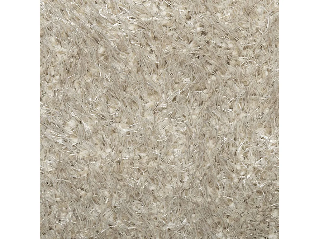 Tapis à poils longs aspect brillant beige 160x230 cm