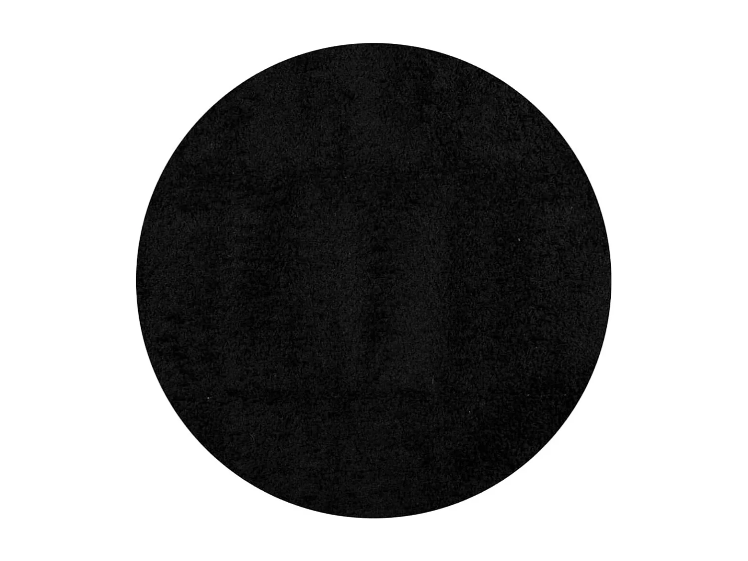 Tapete shaggy de pelo alto Ø 280 cm preto