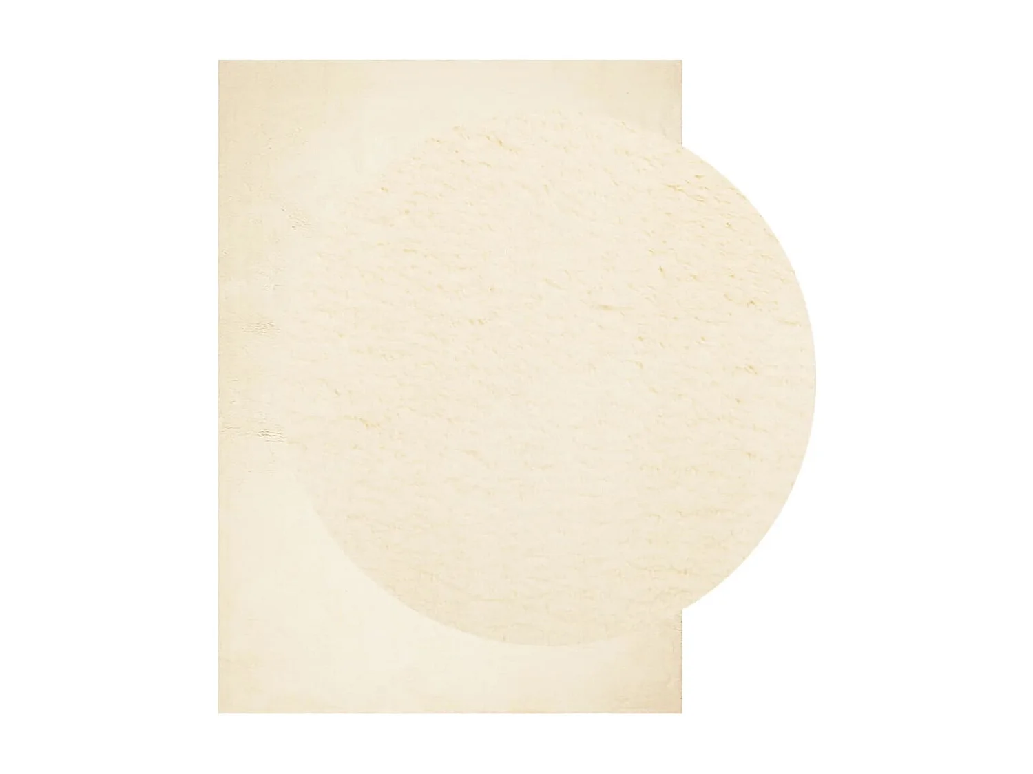 Alfombra de pelo corto suave lavable HUARTE crema 160x230 cm
