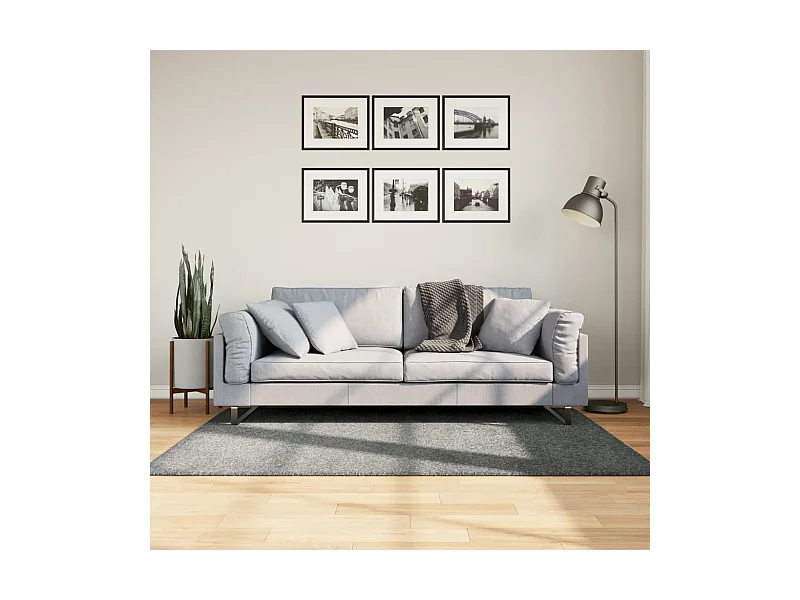 Alfombra de pelo largo moderna verde 120x170 cm