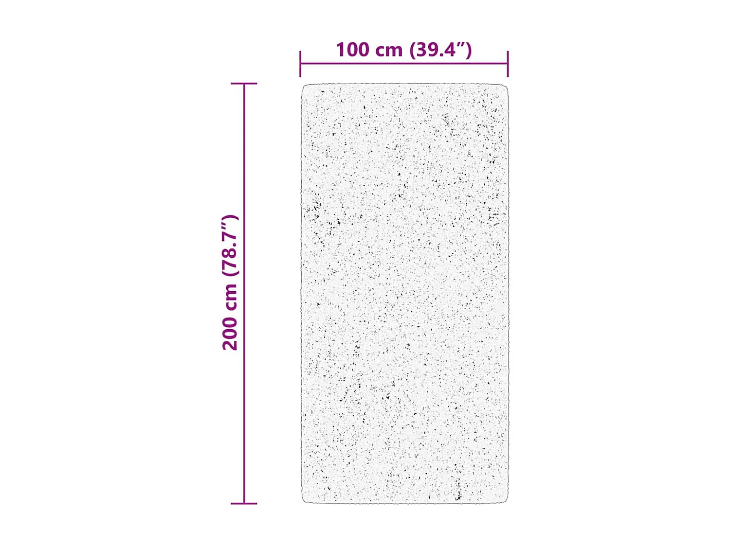 Tapete de pelo curto macio e lavável 100x200 cm rosa-pálido