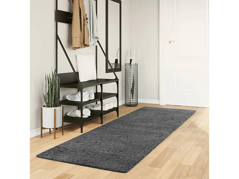 Tapete de pelo curto OVIEDO 80x250 cm antracite
