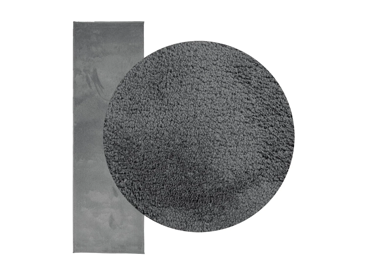 Alfombra de pelo corto OVIEDO gris antracita 80x250 cm